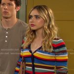 Holly’s striped ribbed cardigan on Days of our Lives