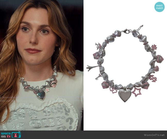 Hurjaboy Customizable Silver Universe Necklace worn by Madison Miller (Jocelyn Shelfo) on XO Kitty