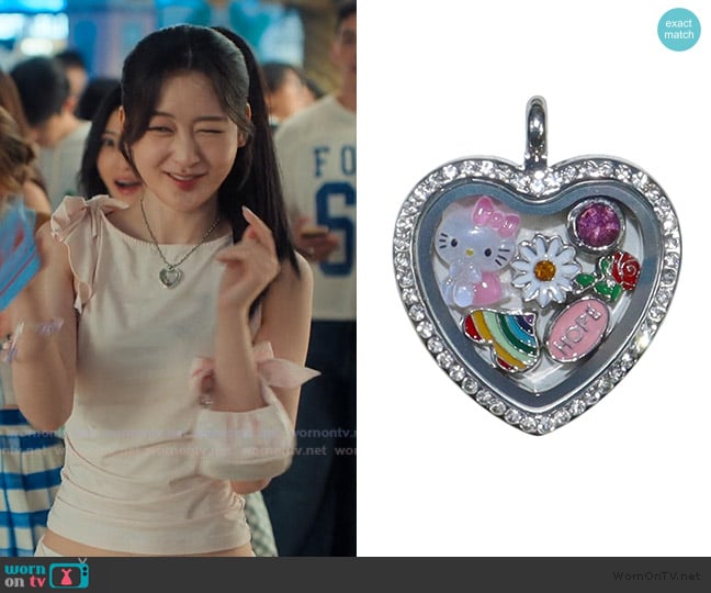 Hurjaboy Jewel Box Necklace worn by Yuri Han (Gia Kim) on XO Kitty