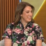 Sarah Gelman’s floral shirtdress on CBS Mornings