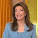 Norah O’Donnel’s blue blazer on CBS Mornings