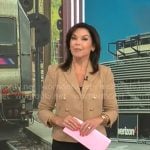 Meg Oliver's gold blazer on CBS Mornings