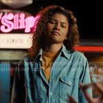 Rue’s denim shirt on Euphoria