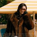 Maddy’s brown fur coat outfit on Euphoria