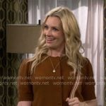 Gemma’s brown short-sleeve cardigan on The Neighborhood