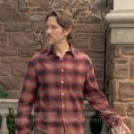 Daniel’s red checked shirt on The Young and the Restless