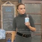 Abby’s grey sweater top and skirt set on The Young and the Restless