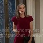 Diane's red peplum dress on The Young and the Restless