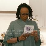 Sharon’s green v-neck poncho sweater on Chicago Med