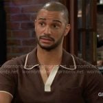 Holden’s brown polo shirt on The Young and the Restless