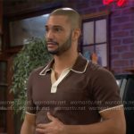 Holden’s brown polo shirt on The Young and the Restless