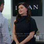 Katie’s black asymmetric mini dress on The Bold and the Beautiful