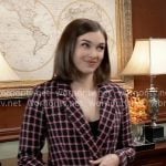 Willow’s checked blazer on General Hospital