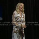 Brooke’s white printed midi shirtdress on The Bold and the Beautiful