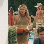 Isla’s ombre swimsuit and skirt on Running Point