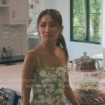 Ali’s green floral dress on Running Point