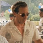 Benny’s white embroidered shirt on Running Point