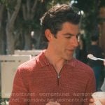 Lev’s red polo shirt on Running Point