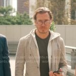 Benny's grey hoodie blazer on Running Point