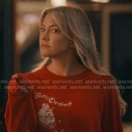 Isla's Christmas sweater on Running Point