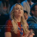 Isla's red side-button dress on Running Point