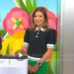 Courtney Cason's short sleeve knit polo on CBS Mornings