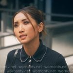 Ali’s navy polo dress on Running Point