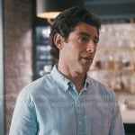 Lev’s blue striped shirt on Running Point