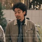 Jackie’s beige jacket on Running Point