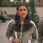 Sofia's leopard print jacket on Running Point