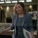 Hope’s denim button front dress and blazer on The Bold and the Beautiful