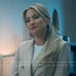 Isla’s beige blazer with silver buttons on Running Point (flashback)