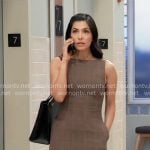 Justine’s long plaid dress on General Hospital