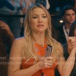 Isla's orange side ruched tank dress on Running Point