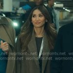 Ali’s plaid coat on Running Point