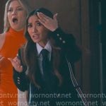 Ali’s black side-stripe blazer on Running Point