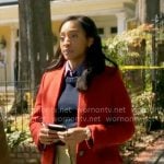 Faith's red coat on Will Trent