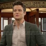 Kyle’s seersucker shirt and textured jacket on The Young and the Restless