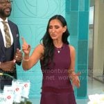 Elizabeth Werner’s purple fringed dress on CBS Mornings