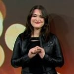 Isa Briones’s black leather jacket on Today