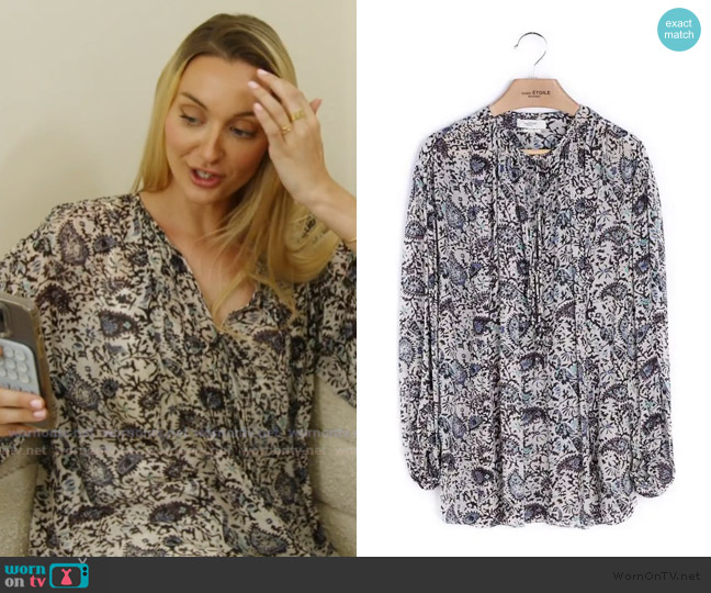 Isabel Marant Lace-Up Blouse Liliana worn by Bailey Taylor on Summer House