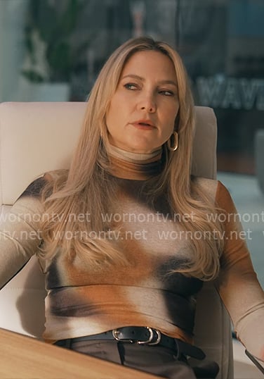 Isla's abstract print turtleneck on Running Point