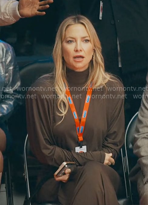 Isla's brown long sleeved dress on Running Point