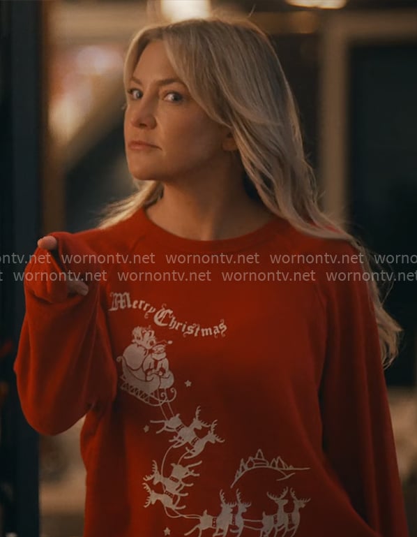 Isla's Christmas sweater on Running Point