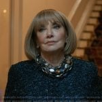 Izzy’s black tweed jacket on Elsbeth