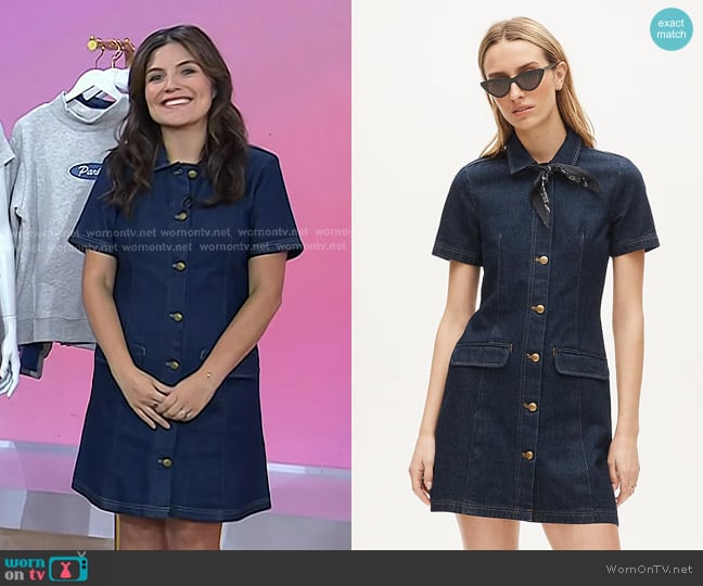 J. Crew Parc Dress in denim worn by Adrianna Barrionuevo Brach on Today