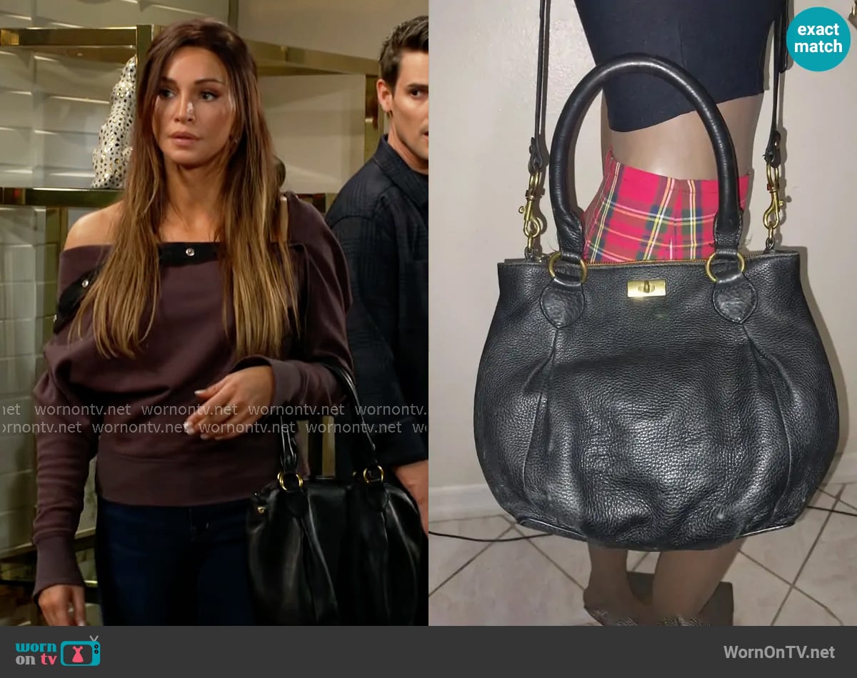 J. Crew Pebbled Leather Bag worn by Riza Thomson (Tina Casciani) on The Young and the Restless
