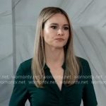 Jacinda’s green ruched front dress on General Hospital