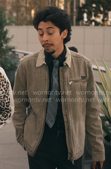 Jackie's beige jacket on Running Point