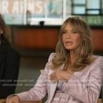 Jaclyn Smith’s pink satin blazer and pants on Today